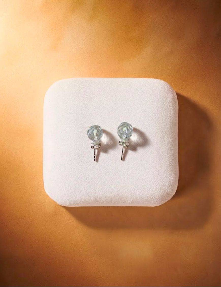 Boucles d'oreilles argent - Cristal de roche