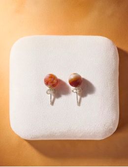Boucles d'oreilles argent - Cornaline