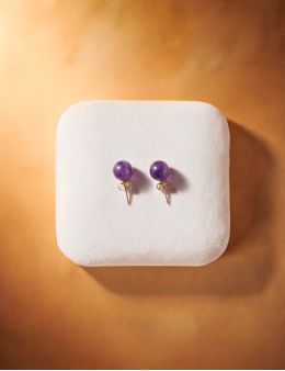Boucles d'oreilles argent - Améthyste