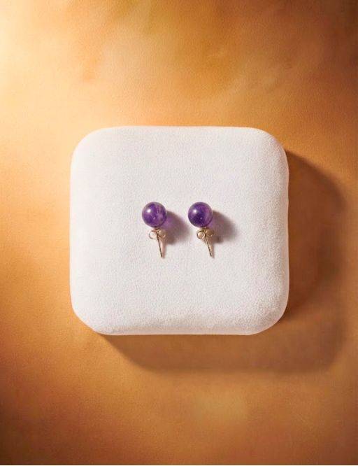 Boucles d'oreilles argent - Améthyste