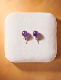 Boucles d'oreilles argent - Améthyste
