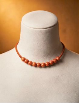 Collier - Malas 15 perles - Corail Rouge