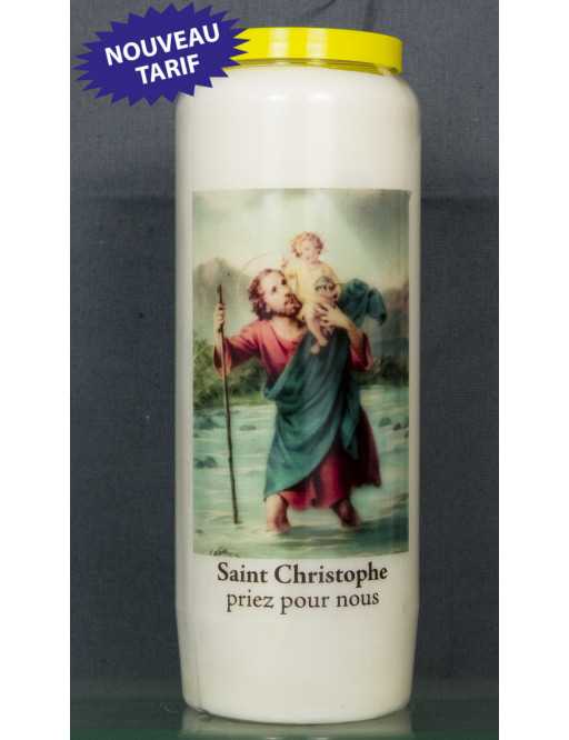 Bougie de neuvaine St Christophe + prièr Bougie de neuvaine St Christophe + prièr