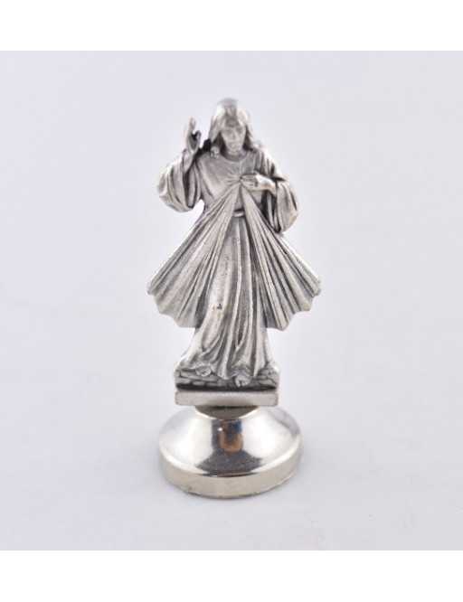 Statue métal Christ Miséricordieux - Socle Adhésif - 5,5 cm Statue métal Christ Miséricordieux - Socle Adhésif - 5,5 cm