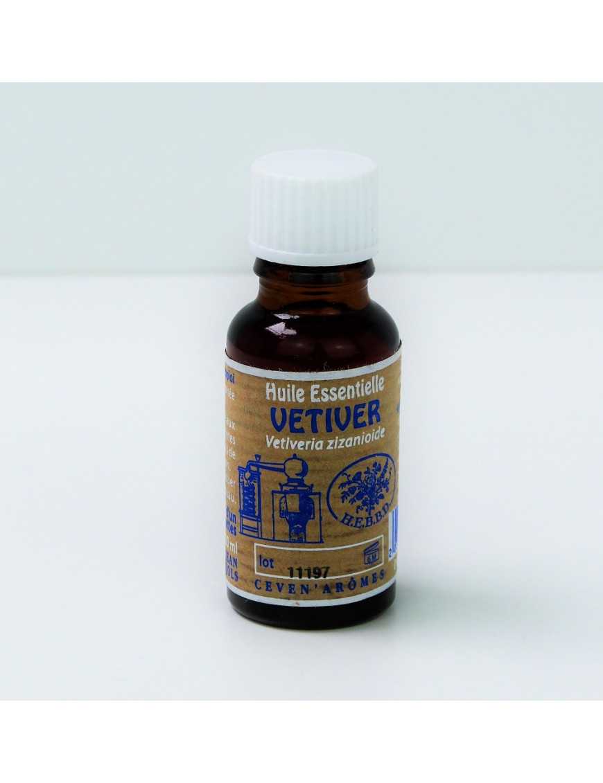 Huile essentielle de Vétiver 20 ml avec Compte-gouttes Huile essentielle de Vétiver 20 ml avec Compte-gouttes