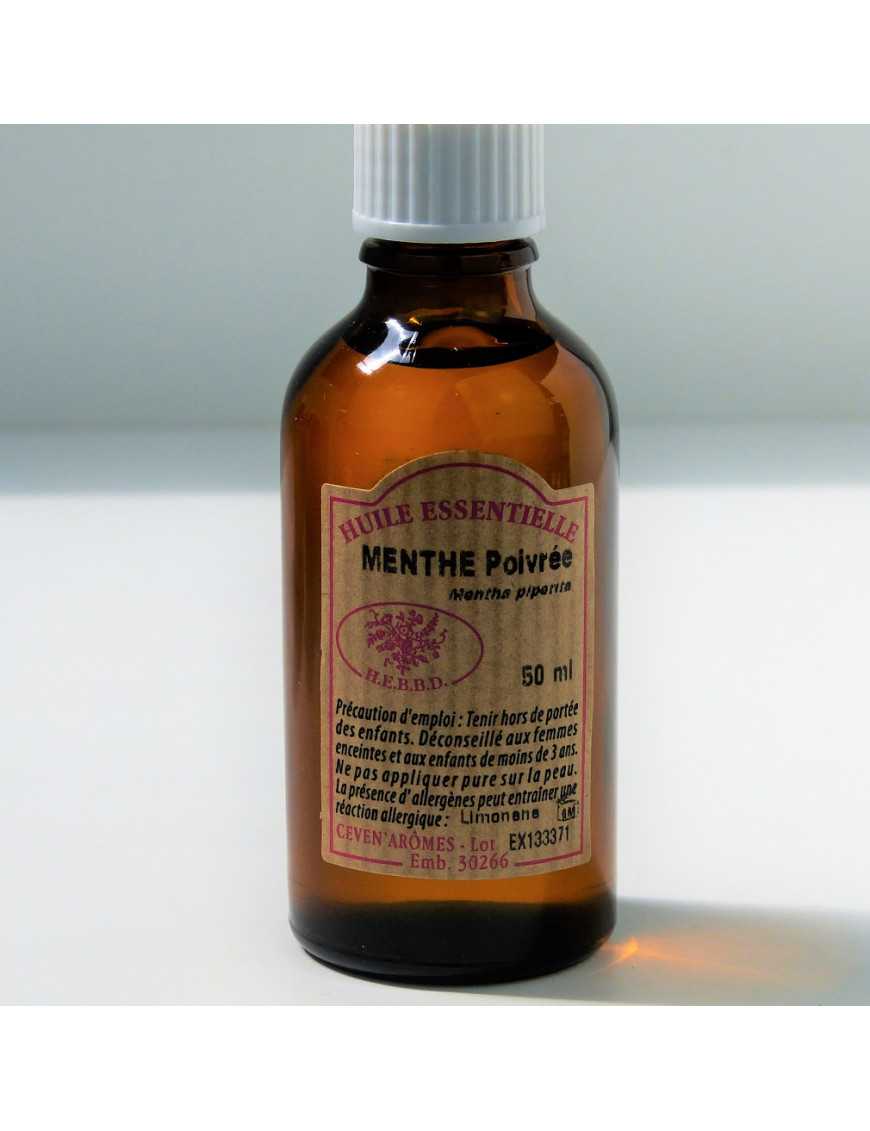 Huile essentielle de Menthe poivrée 50 ml avec Compte-gouttes Huile essentielle de Menthe poivrée 50 ml avec Compte-gouttes