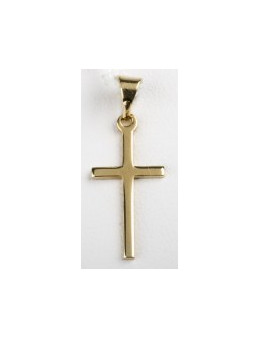 Croix baton plaqué or