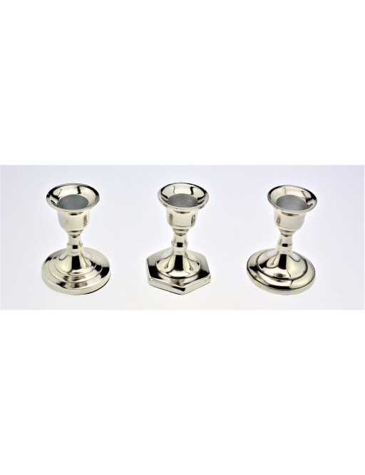 Bougeoir métal argenté 8 cm Bougeoir métal argenté 8 cm