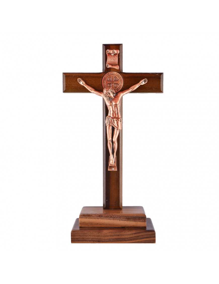 Calvaire bois couleur chêne foncé 28 cm Calvaire bois couleur chêne foncé 28 cm