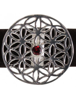 Bague argent Fleur de vie 1 pierre