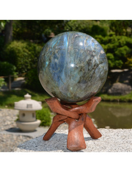 Sphère Labradorite 10.5 cm avec suport