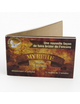 Papier buvard d'encens Myrrhe.