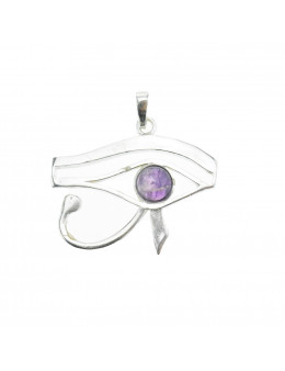 Pendentif Oeil d'Horus argent 925 et pierres