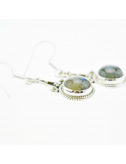 Boucles d'oreilles argent 925 et Labradorite