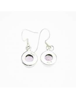 Boucles d'oreilles argent 925 et améthyste