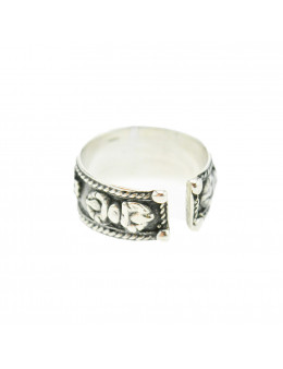 Bague argent 925 symboles tibétains