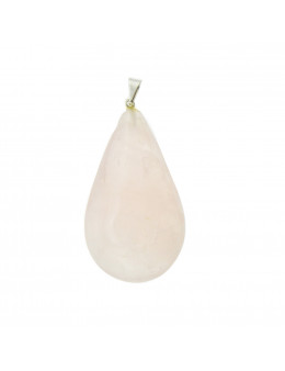 Pendentif pierres goutte - Quartz Rose