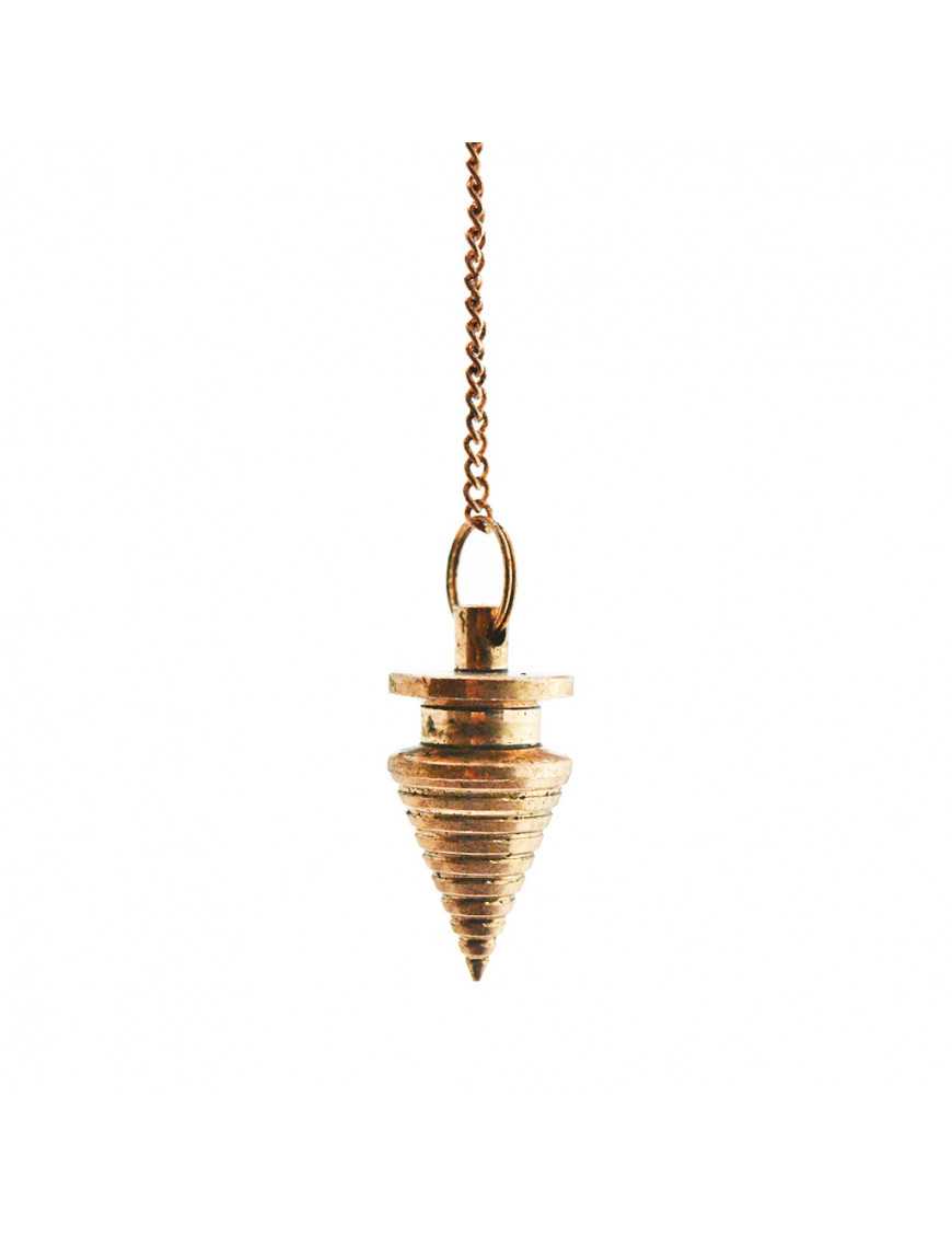 Pendule métal conique avec chaîne Pendule métal conique avec chaîne